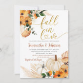 ボホオレンジカボチャ婚約パーティ招待状 招待状 (正面)