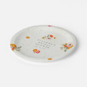 ボホオレンジコテージコアフローラブライダルシャワー名 ペーパープレート (アングル)