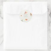 ボホオレンジコテージコアフローラブライダルシャワー名 ラウンドシール (バッグ)