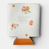 ボホオレンジコテージコアフローラブライダルシャワー名 缶クーラー (正面)