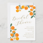 ボホオレンジシトラスフルーツウォーターブライダルシャワー 招待状 (正面)