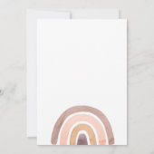 ボホオレンジテラコッタレインボーガールズ誕生日 招待状 (裏面)