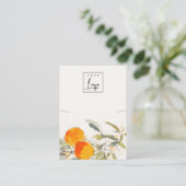 ボホオレンジフルーツウォーターカラーネックレスロゴディスプレイ 名刺 (スタンド正面)