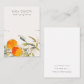 ボホオレンジフルーツウォーター色ネックレスバンドディスプレイ 名刺 (正面/裏面)