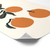 ボホオレンジフルーツトロピカルサマープリント ポスター (角)