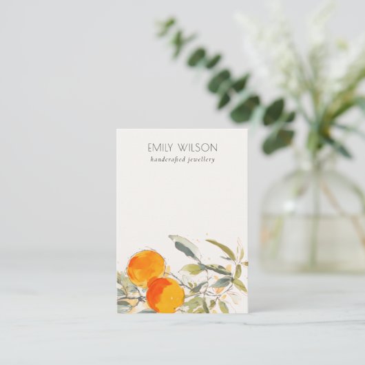 ボホオレンジフルーティ空白のジュエリー表示ホルダー 名刺 (スタンド正面)