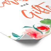 ボホオレンジフローラ野草花ブライダルブライダル徴候 ポスター (角)