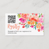 ボホオレンジフローラ野草花ブライダルレジストリ エンクロージャーカード