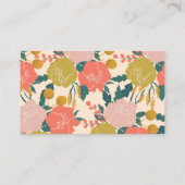 ボホオレンジボタニカルフローラウェディングRSVPオンライン エンクロージャーカード (裏面)