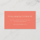 ボホオレンジボタニカルフローラウェディングRSVPオンライン エンクロージャーカード (正面)