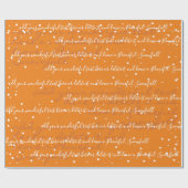 ボホオレンジミニマルカスタムナリスト文字降雪 ラッピングペーパー (フラット)