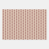 ボホオレンジモダンハートラブバレンタインデー ラッピングペーパーシート (正面2)