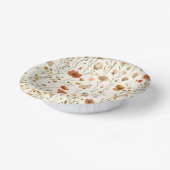 ボホオレンジワイルドフラワーベビーイン開花ベビーシャワー ペーパーボウル (傾斜あり)