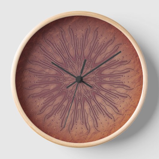 ボホオーガニックスタイル日が差すことマンダラrecoleta decor 壁時計 (正面)