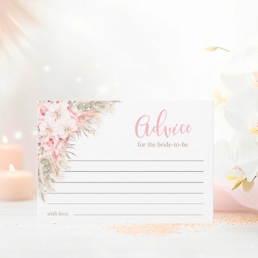ボホオーキッズプネスパンパスブライダルシャワーアドバイス アドバイスカード