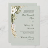 ボホオーキッドセージ結婚ズ 招待状 (正面/裏面)