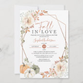 ボホオータムカボチャ秋インラブブライダルシャワーInv 招待状 (正面)