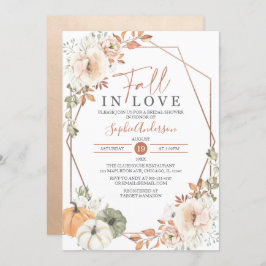 ボホオータムカボチャ秋インラブブライダルシャワーInv 招待状