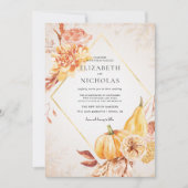 ボホオータムカボチャ |フローラ結婚ー 招待状 (正面)