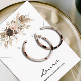 ボホオータムカボンプキンスタッドイヤリング 名刺