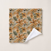 ボホオータムテラコッタフローラ感謝祭秋 バスタオルセット (ウォッシュタオル)