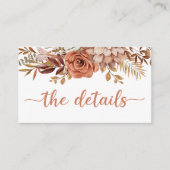 ボホオータムテラコッタ結婚ズ詳細 エンクロージャーカード (正面)