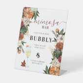 ボホオータムブライダルシャワーミモサバー 台座サイン (正面)