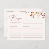 ボホオータムボヘミアンレシピカードのための花嫁 ポストカード (正面/裏面)