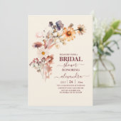 ボホオータムワイルドフラワーブライダルシャワー 招待状 (スタンド正面)