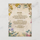 ボホオータムワイルドフラワー結婚ボタニーズ エンクロージャーカード (正面)