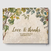 ボホオータムワイルドフラワー結婚ボタニーズ ゲストブック (裏面)