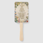 ボホオータムワイルドフラワー結婚ボタニーズ ハンドファン (裏面)