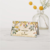 ボホオータムワイルドフラワー結婚ボタニーズ プレイスカード (正面)