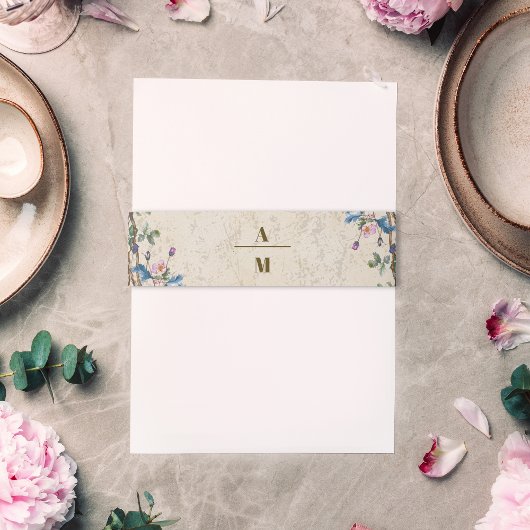 ボホオータムワイルドフラワー結婚ボタニーズ 招待状ベリーバンド