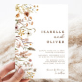 ボホオータム秋ヤルドフラワーボタニッ結婚クス 招待状