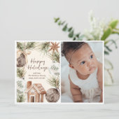 ボホオーナメントサラウンドフラットホリデーカード シーズンカード (スタンド正面)