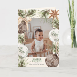 ボホオーナメント&パインズサラウンドホリデイ シーズンカード