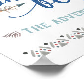 ボホオ男の子の部族の赤ちゃんシャワーのサイン ポスター (角)