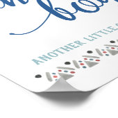 ボホオ男の子の部族の赤ちゃんシャワーのサイン ポスター (角)