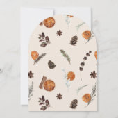 ボホオ素朴レンジモダン植物赤ちゃんシャワー 招待状 (裏面)