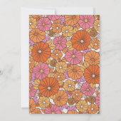 ボホオ自然クレオレンジフローラブライダルシャワー 招待状 (裏面)