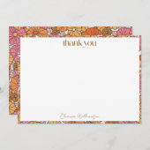 ボホオ自然レンジフローラカスタムブライダルシャワー サンキューカード (正面/裏面)