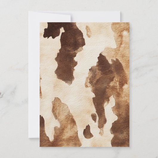 ボホカウボーイクロセスラインベビーシャワー 招待状 (裏面)