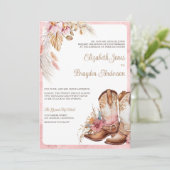 ボホカウボーイブーツウェスタン結婚式招待状 招待状 (スタンド正面)