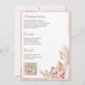 ボホカウボーイブーツウェスタン結婚式招待状 招待状 (裏面)