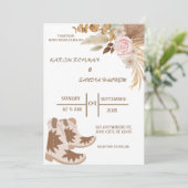 ボホカウボーイブーツウェスタン結婚式招待状 招待状 (スタンド正面)