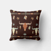 ボホカウースカルと羽毛模様 クッション (裏面)