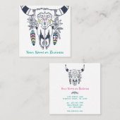 ボホカウースカルwithターコイズボヘミア スクエア名刺 (正面/裏面)