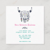 ボホカウースカルwithターコイズボヘミア スクエア名刺 (裏面)