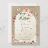 ボホカエルとキノコ誕生日野草 招待状 (正面)